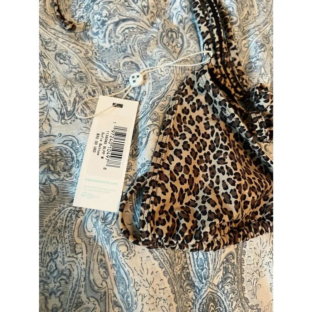 NWT Frankie’s Bikinis Leopard Print Bikini Set Size M 🐆✨
